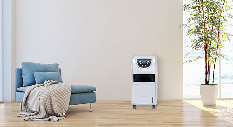 climatiseur mobile dans un salon