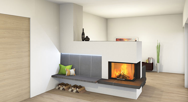 Poêle à bois alsacien design