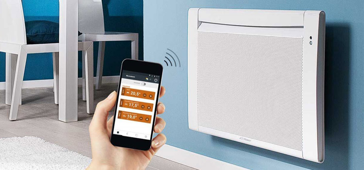 Application mobile connectée avec le thermostat permettant de régler le chauffage