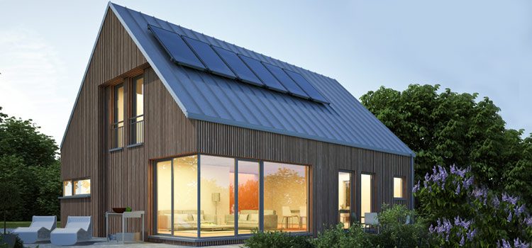 Eco-habitation avec panneaux solaires