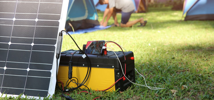 Batterie d'un panneau solaire autonome