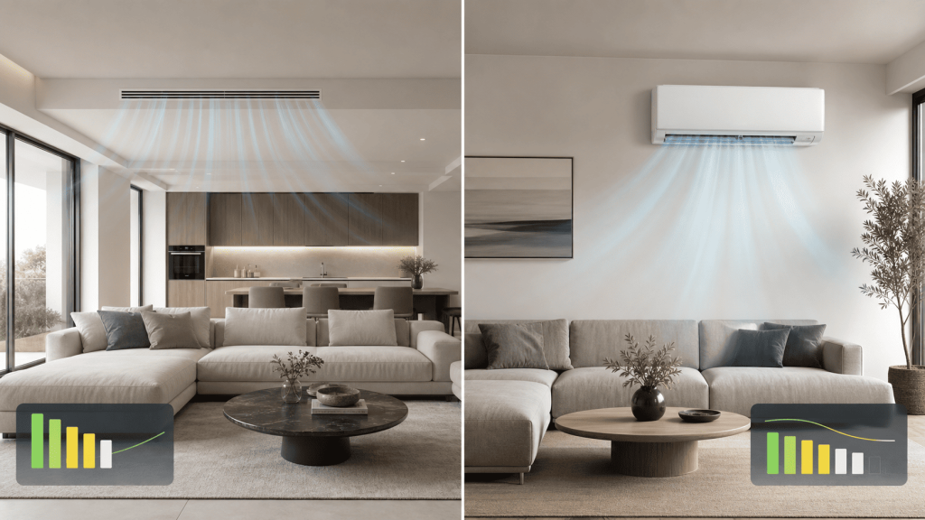 Consommation et performance : climatisation gainable ou split ?